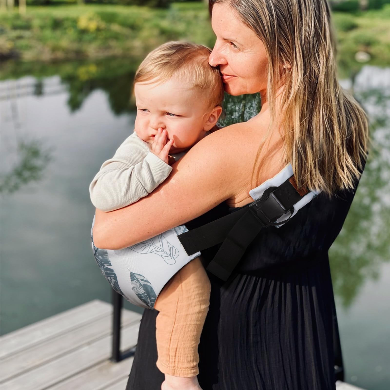 2 Packs Toddler Carrier,Baby Sling Carrier,Baby Sling,Lightweight, Portable, Ergonomic-Designed, Travel-Friendly, Secure & Safe Baby Carriers(Black+Beige)