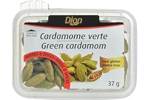 Dion Green Cardamom Pods | 21 g Resealable Jar | Gluten-Free, Non-Irradiated | Aromatic Whole Spice for Sweet & Savoury Recip