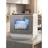 Sunvivi Portable Dishwasher 18&rsquo;&rsquo; Countertop with 152OZ Water Tank | Dishwasher Machine fits up to 12" plates, Energy Star, 6 Preset Mode, 12H Delay Start, Small Dish Washer for RV&amp;Apartment