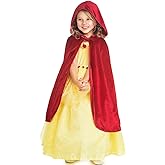 Little Adventures Traditional Hooded Princess Cloaks (Red, S/M Age 1-5) - Machine Washable Child Pretend Play and Party Dress-up with No Glitter