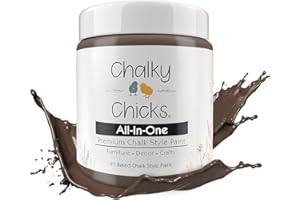 Chalky Chicks All-in-One Chalk Paint for Furniture or Cabinet - 4 Fl Oz - Matte Finish Alaskan Brown Bear for Metal, Wood Furniture Paint - No Sanding All-in-One for Home Decor & Crafts, USA Made