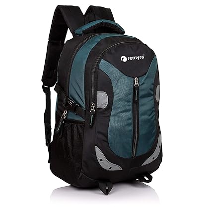 Remyra Business Laptop Backpack Water-Resistant Rucksack for Work College Travel (Airforce Blue & Black)