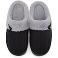 NineCiFun Women's Slip on Fuzzy House Slippers Memory Foam Slippers Scuff Outdoor Indoor Warm Plush Bedroom Shoes with Faux Fur Lining