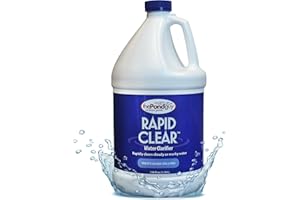 The Pond Guy RapidClear Flocculant, Water Garden Clarifier Treatment, Clear Cloudy Outdoor Koi Fish Ponds & Fountains, Plant & Animal Safe, 1 Gallon