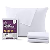 CirclesHome Pillow Protectors 4 Pack King Zippered