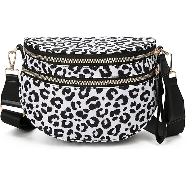 Amazon.com: Aisa us Leopard Print Nylon Fanny Pack Zebra Waist