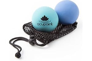 Acupoint Physical Massage Therapy Ball Set - Ideal for Yoga, Deep Tissue Massage, Trigger Point Therapy and Myofascial Release Physical Therapy Equipment
