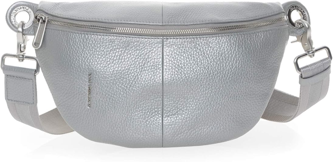 Mandarina Duck Mellow Lux Bum Bag Women’s CrossBody Bag, Silver