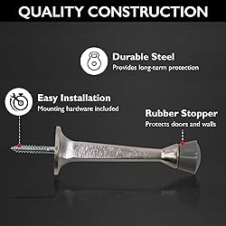 Door Stop Wall Protector with Rubber Tip, Design
