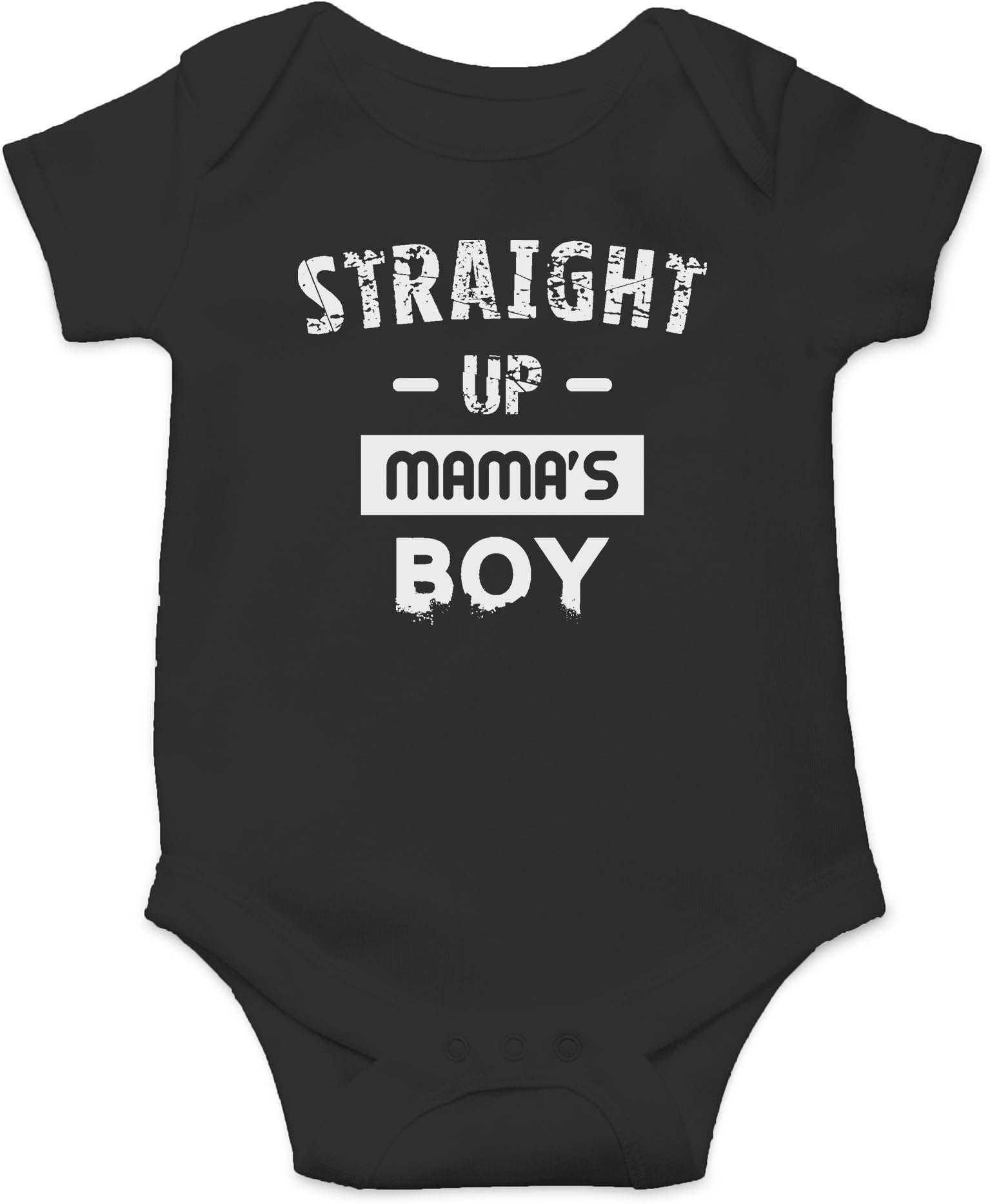 Straight Up Mama's Boy Cute Novelty Funny Infant One-Piece Baby Bodysuit