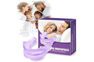 AYROX Mouth Guard for Clenching Teeth at Night Upgraded Grinding Professional Mouth Guard for Grinding Teeth Stops Bruxism and Teeth Clenching 2 Sizes with Hygiene Case/4 Piece Set-5713