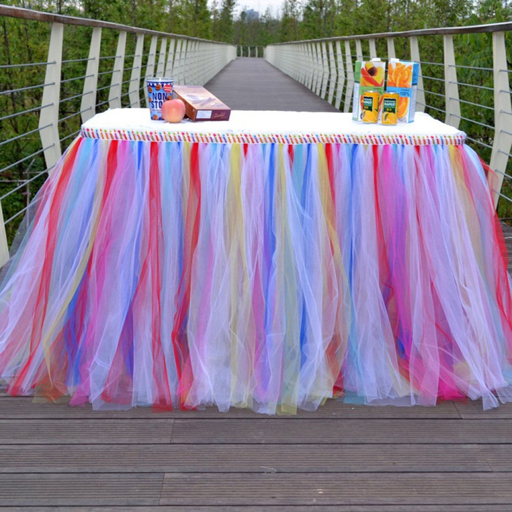 IBEILLI Tulle Fabric Rolls 4 Spools 6in x 25 yards for Craft Wedding Party Decorations Tulle Ribbon Bolt