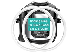 SIIREEMUU 2-Pack Original Sealing Ring for Ninja Foodi 6.5 Quart & 8 Quart, Silicone Gasket Replacement Parts for Ninja Foodi Air Fryer, FD401/FD302/OS401/OS301/OP401/OP30