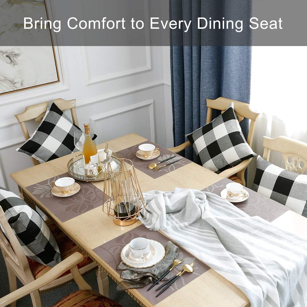 Volcanics Buffalo Check Plaid Throw Pillow Covers Set of 4 Farmhouse Decorative Square Pillow Cover Case Cushion Pillowcase 18x18 Inches for Home Decor Sofa Bedroom Car: Home & Kitchen