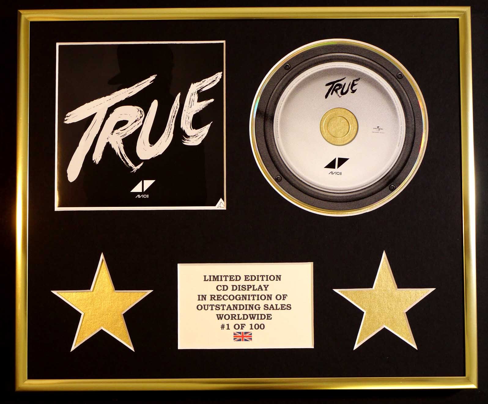 AVICII/CD DISPLAY/LIMITED EDITION/COA/TRUE