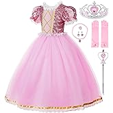 JerrisApparel Girls Princess Costume Birthday Party Cosplay Purple Dress with Accessories