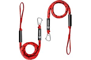 YOFIDRA Bungee Dock Line Boat Accessories - Pontoon, Jet Ski, Kayak Accessories with 316 Stainless Steel Clip