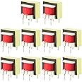 AEDIKO 10pcs EE-14 Audio Transformer High Efficiency Audio Isolation Transformers 1300 : 8 Ohm for Voltage Amplification and Power Output