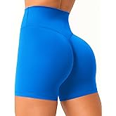Olmlmt Biker Shorts Women 4.5" Hidden Scrunch High Waisted No Front Seam Yoga Workout Shorts