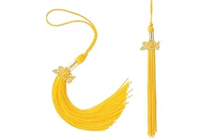 CYTOKIO 2PCS 2024 Tassel, 2024 Graduation Tassel Charm, Graduation Cap Tassel for Graduation Cap 2024 Graduation Hat Decoration Tassel with The 2024 Year Gold Charm for Graduation Party Ceremonies Gold