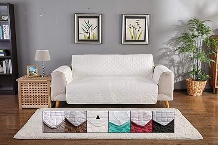 Petemoo Sofa Covers Slipcovers Quilted Furniture Protector With