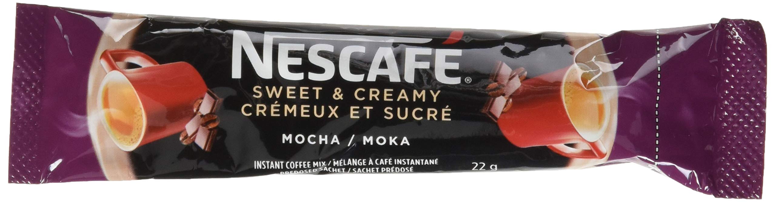 NESCAFE Sweet & Creamy Mocha Instant Coffee Sachets, 18x22g (18 Cups