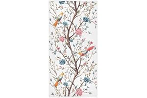 PFREWN Spring Flowering Tree With Birds Flowers Hand Towels 16x30 in Spring Summer Bathroom Towel Ultra Soft Highly Absorbent Grungy Floral Small Bath Towel Kitchen Dish Guest Towel Home Bathroom Decorations