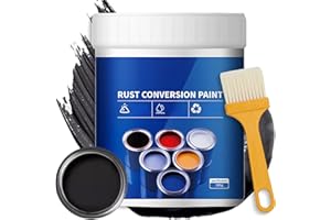 YAMIELO Weatherproof Rust Converter Paint for Metal, Rust Remover for Metals, Rust Conversion Paint, Rusts Paints for Metals with Brush (300g,Black)
