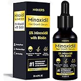 5% Minoxidil for Men and Women Hair Growth with Biotin,Hair Loss Treatments, Unscented Foam, 1 Fl Oz