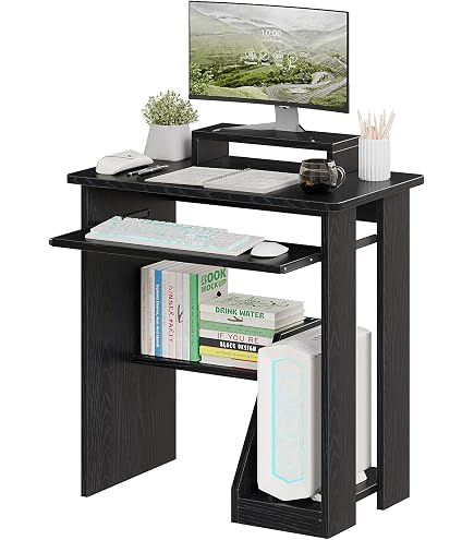 Ronyme Keyboard Stand - Pair Of Desk Shelf Rack Holders For Gaming & Mechanical Keyboards, Black (9.8x6.9cm)