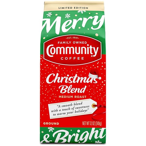 COMMUNITY COFFEE CHRISTMAS BLEND GROUND COFFEE, MEDIUM ROAST,...