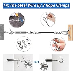 String Light Hanging Kit with 400FT Vinyl Coated