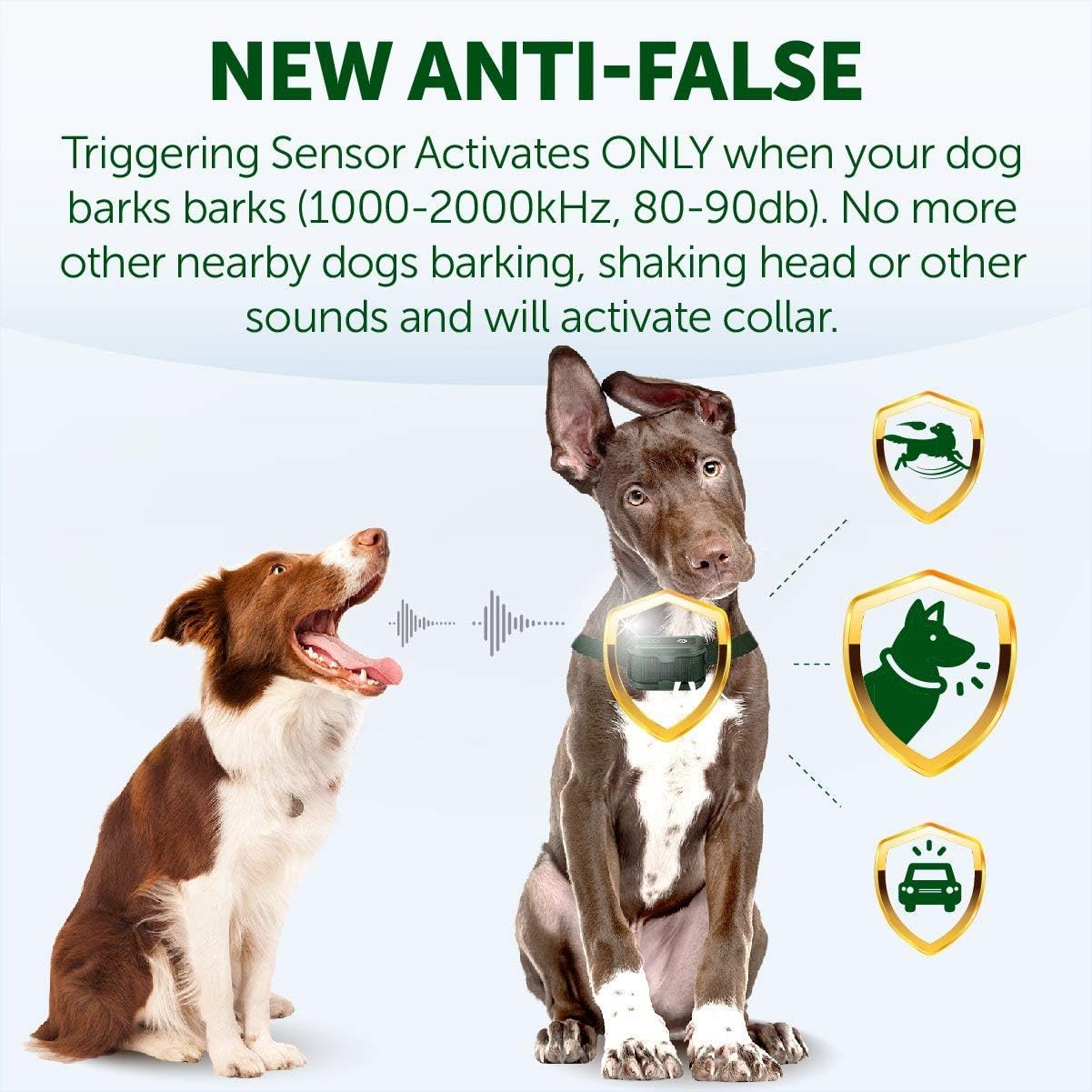 TBI Pro Shock Collar for Dogs - Effective K9 Professional Dog Bark Collar with Barking Detection - Rechargeable Anti-Barking Modes - Shock, Vibration for Small, Medium, Large Breeds - IPx7 Waterproof : Pet Supplies