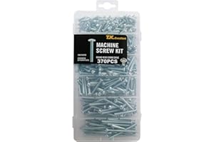 T.K.Excellent #8x1/2 to #8x2 Machine Screws Assortment Kit Electrical Outlet Screws Fully Threaded Phillips Drive, 370 Pcs