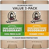 Dr. Squatch Natural Men’s Deodorant – Aluminum Free Natural Deodorant Men with Charcoal & Postbiotics for 72-Hour Odor Protection – Summer Citrus + Cool Fresh Aloe, 2.65oz Stick (2-Pack)