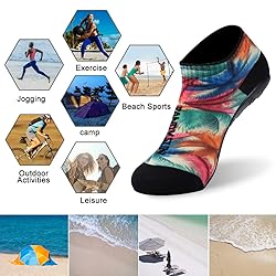 RANDY SUN Unisex Barefoot Beach Socks, Smooth
