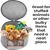 UPJWS Large Round Hat Storage Bag with Lid for Women Travel Toy Container view 4