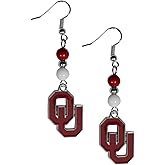 NCAA Fan Bead Dangle Earrings