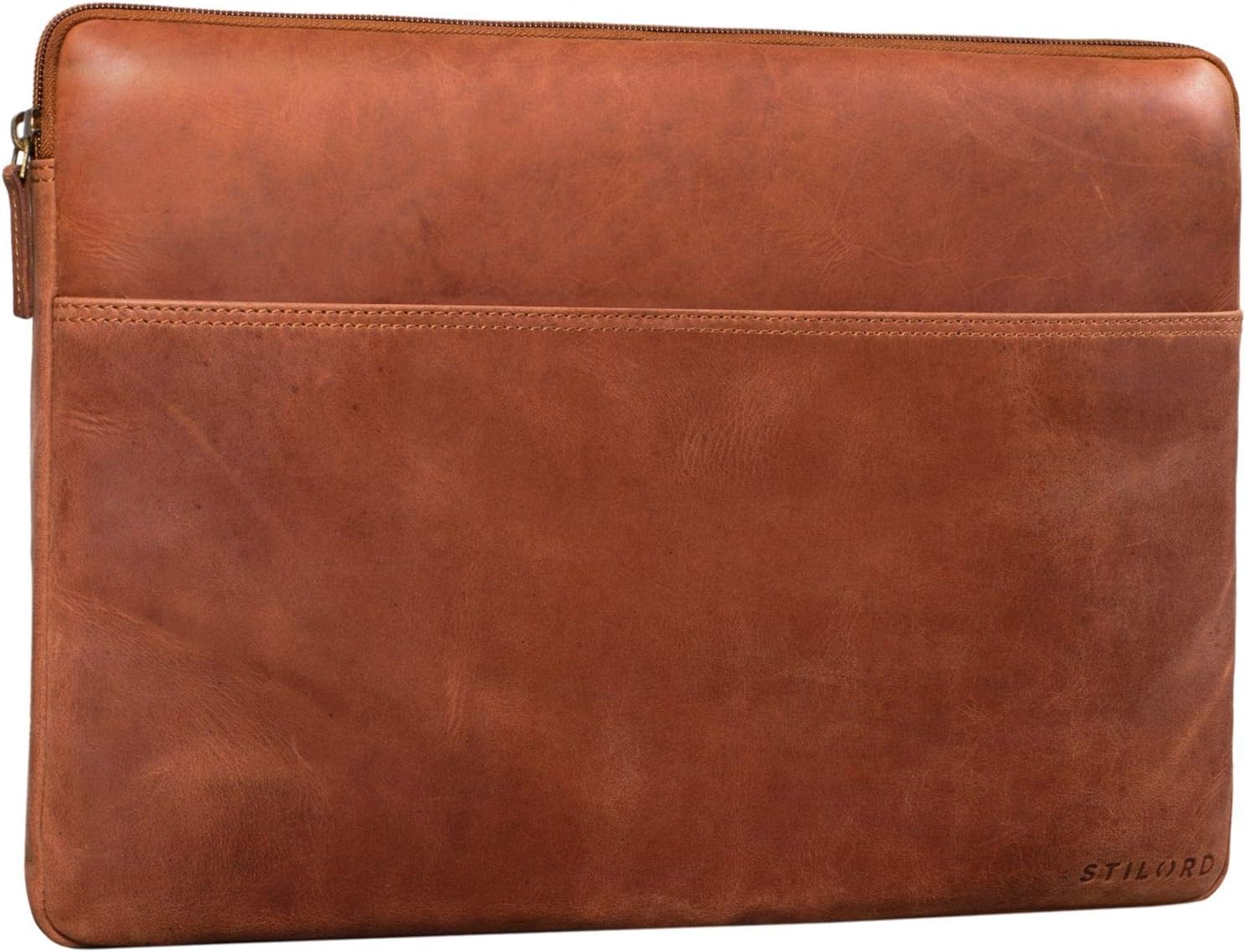 STILORD "Murphy" Laptop Sleeve 15.6 inch Leather Vintage Case Cover for MacBook 16 inch and 15 inch Notebook Document Folder Organizer Colour:Andorra
