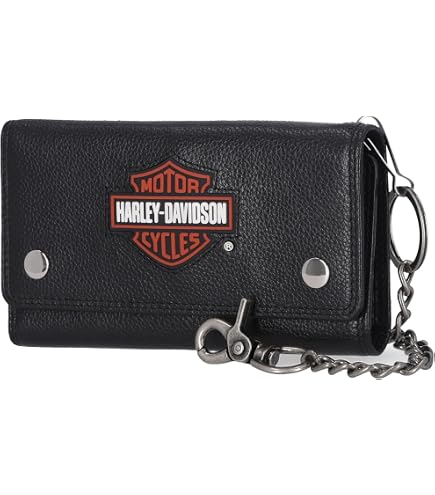 Harley-Davidson Men's Bar & Shield 24 inch Wallet Chain, Antique
