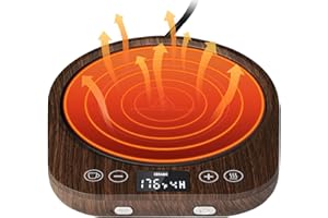 PUSEE Candle Mug Warmer Electric,Auto On/Off Gravity-Induction Coffee Mug Warmer with 9 Temp Settings,1-9 Timer Candle Melter Warmer Beverage Coffee Warmer Practical Portable Warmer for Home & Office