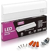 Hardwired LED Under Cabinet Lighting - 8 Watt, Dimmable, CRI>90, 4000K (Cool White), Wide Body, Long Lasting Metal Base with 