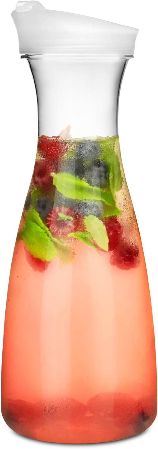 bardrinkstuff Plastic Carafe with Lid 35oz / 1ltr Plastic Decanter