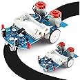MiOYOOW Soldering Practice Kit, 2 Pack Line Following Robot Car Kit Beginners DIY Smart Car Soldering Project Kit for School STEM Education, Learning Electronic Toys for 10+ Years Old Boys Girls