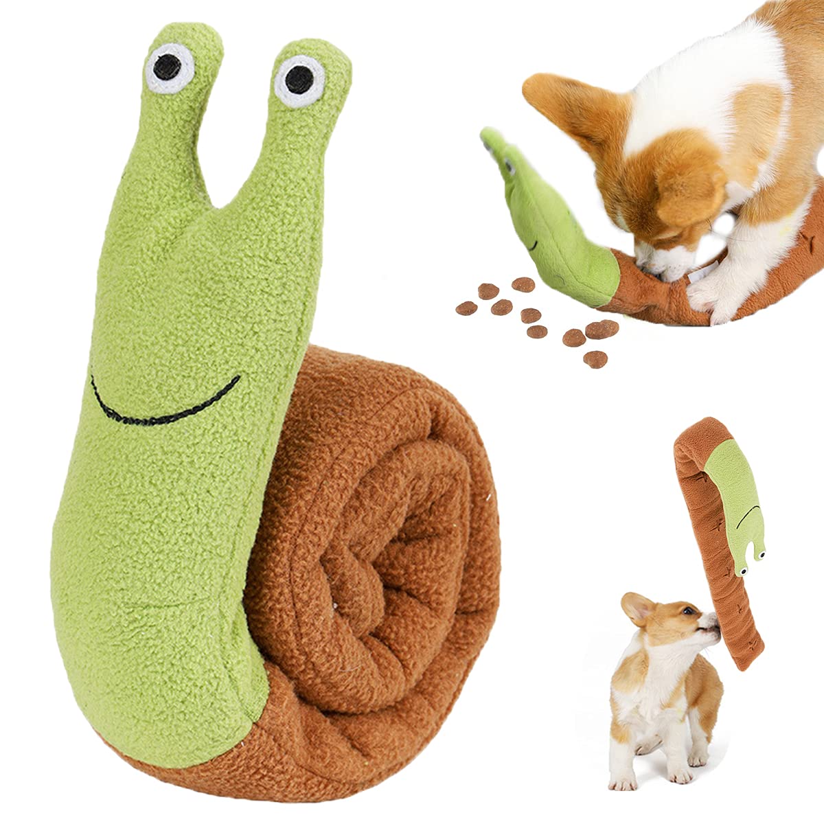 LANYUKEJI Dog Toys Chew Toys - Snuffle Toys Snails for Puzzle & Foraging Instinct Training, Interactive Plush teething Toys for Stress Release Game for Boredom for puppy and Medium Dog