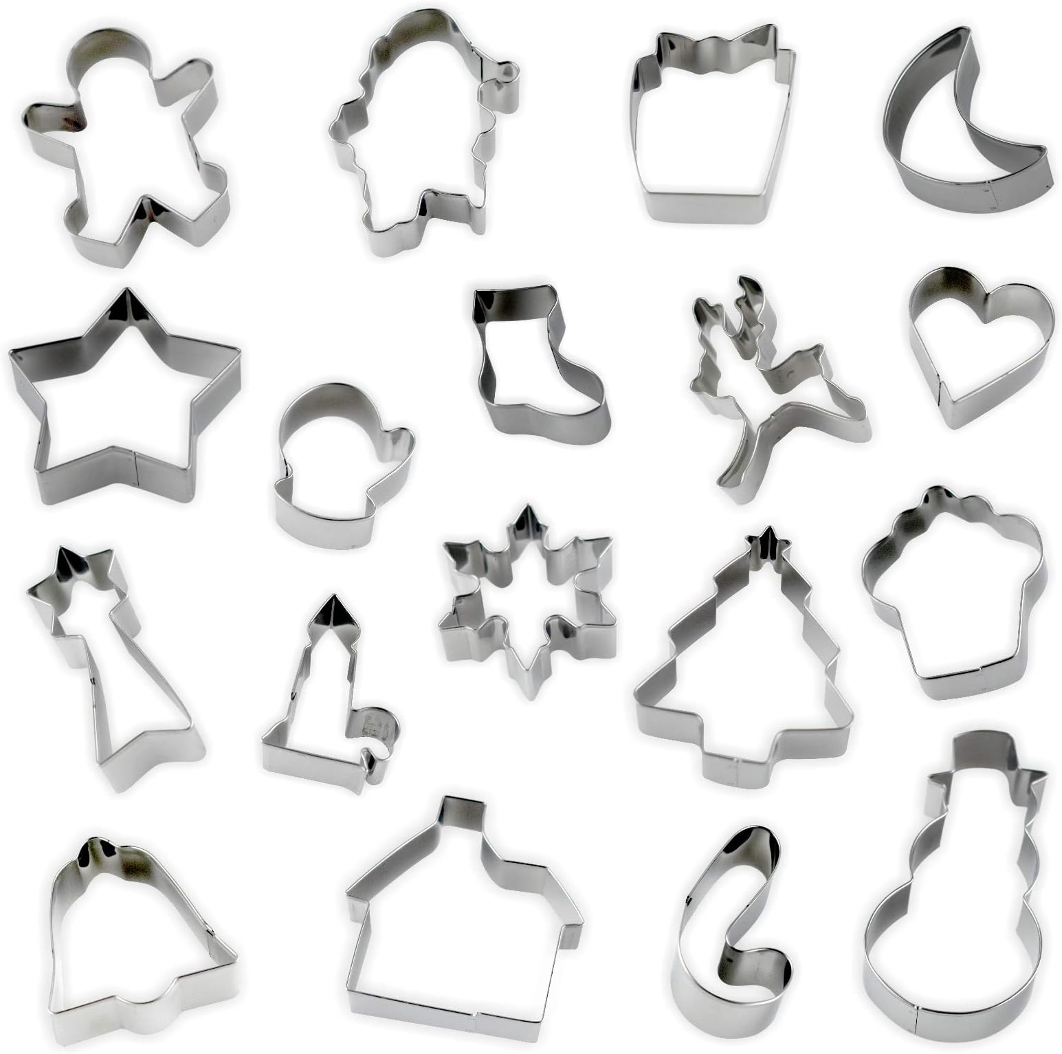 Cookie Cutters Set – 430 Stainless Steel Made Cookie Cutter (Christmas,18pcs)