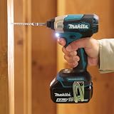 Makita DLX2414ST 18V LXT Combo Kit 2x 5.0Ah Batteries Charger Plastic Case view 2