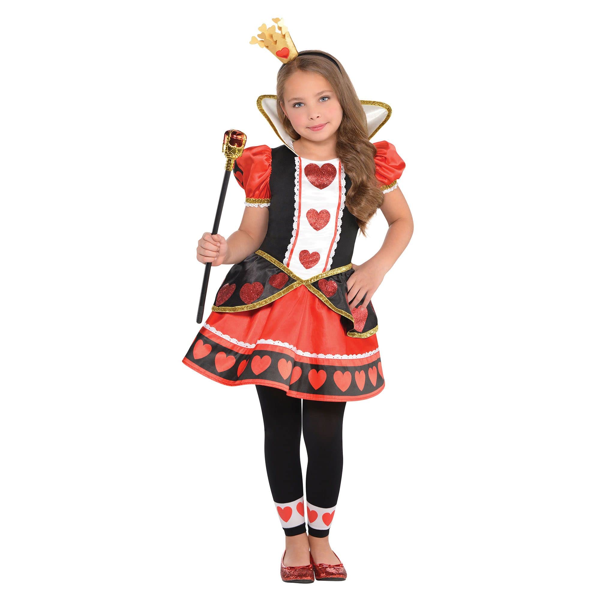 Girls Christys Dress Up Queen Of Hearts Fancy Dress Costume 6-8 Years