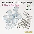 10pack of 2PINS and END Cap for IEKOV High Voltage Single Color Light Strip