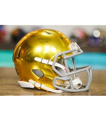 NOTRE DAME FIGHTING IRISH NCAA Riddell SPEED Full Size Replica Football Helmet E - Foto 5